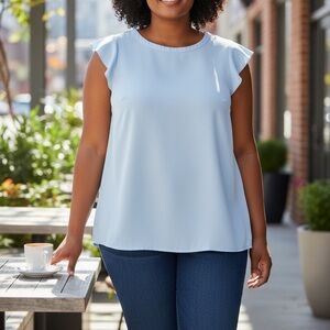 LOFT light blue sleeveless top